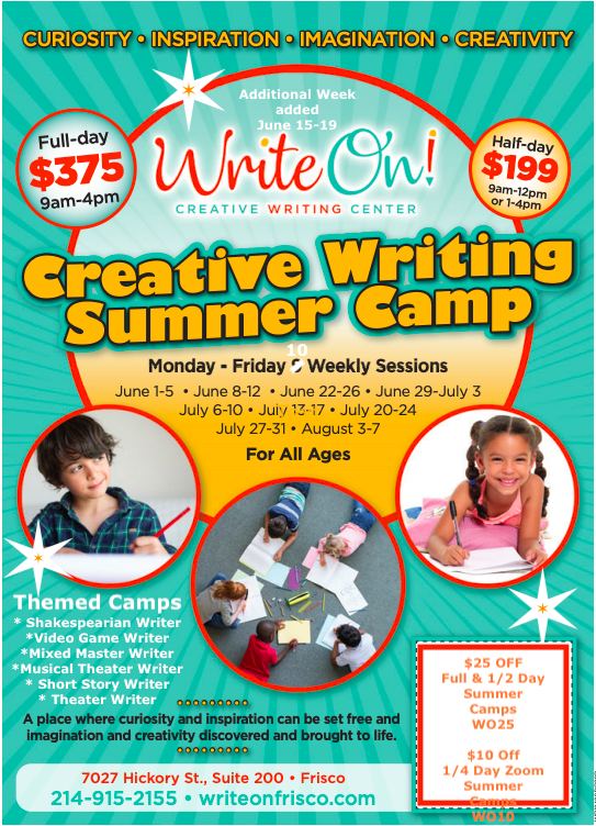 Write On! Creative Writing Summer Camp