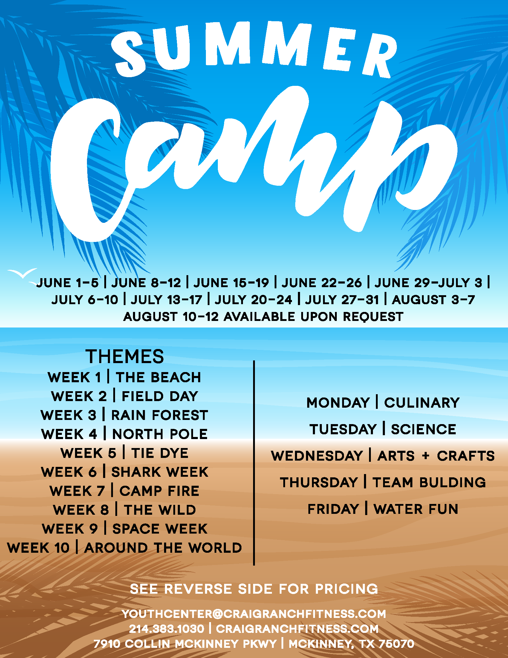 Craig Ranch Fitness Summer Camp 2020