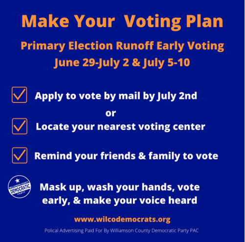 Democratic Primary Runoff: June 29 to July 14, 2020