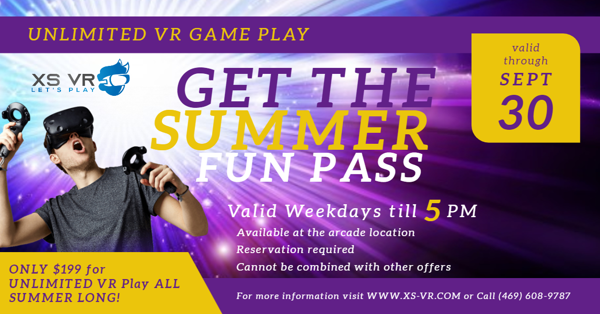 Unlimited Virtual Reality All Summer Long - Summer Fun Pass