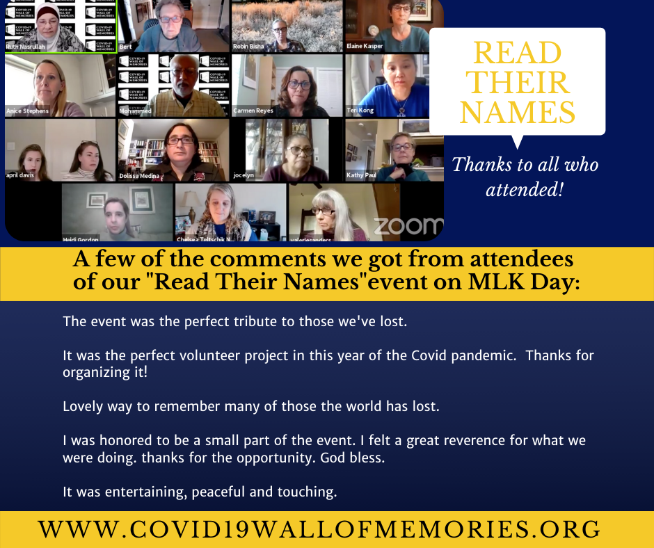 COVID-19 Wall of Memories