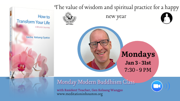 The value of wisdom and spiritual practice for a happy new year with Gen Kelsang Wangpo