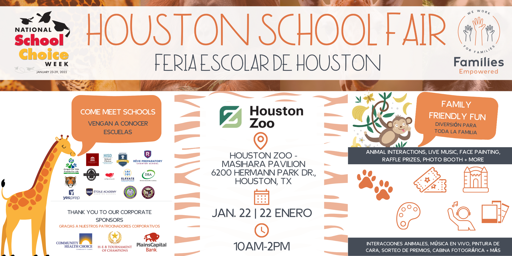 FREE Houston School Fair at the Houston Zoo