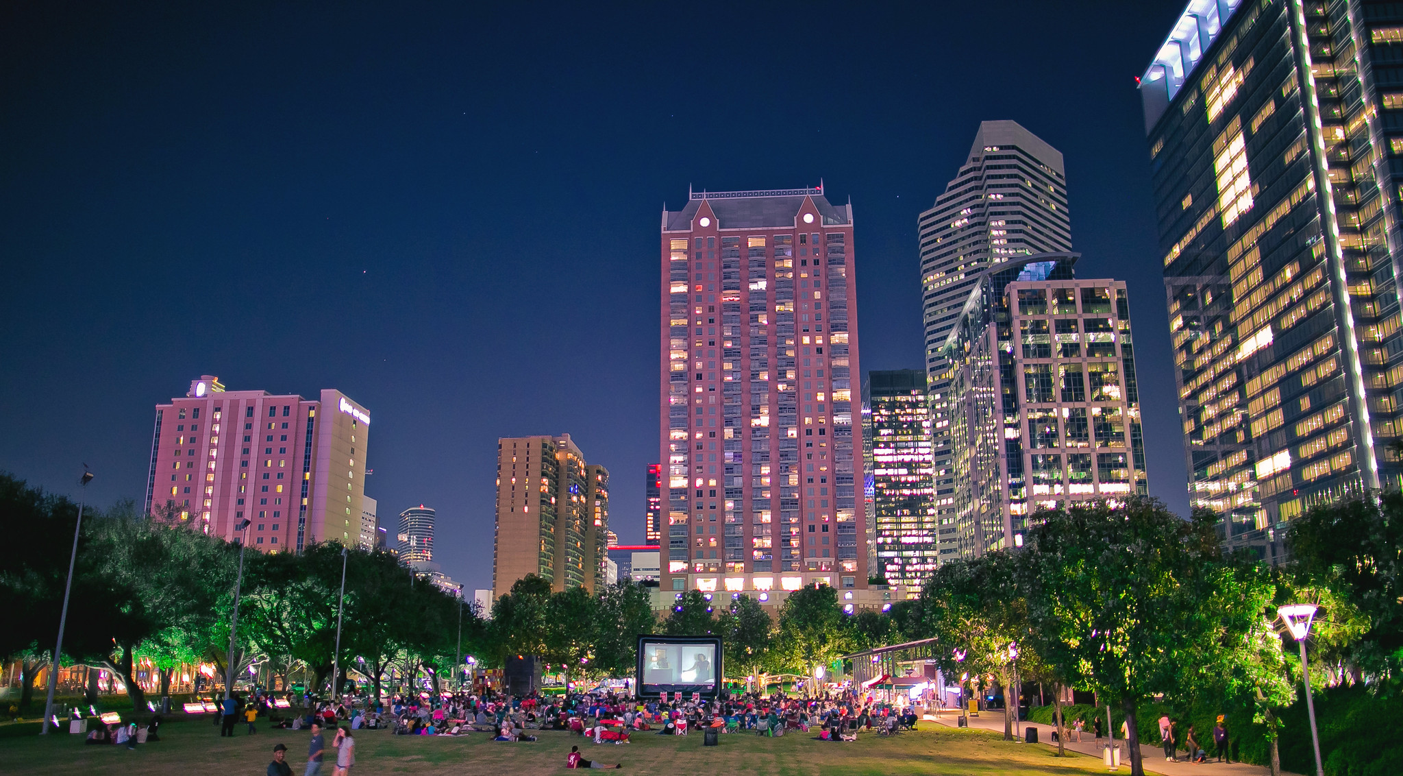Bank of America’s Screen on The Green at Discovery Green, Featuring: Sing 2