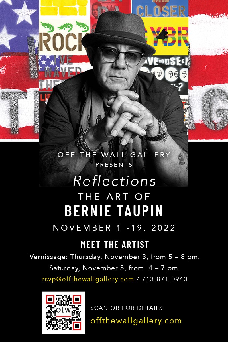 Bernie Taupin to Accompany Artworks to Houston