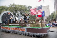 The downtown parade kicks off the Houston Livestock Show and Rodeo festivities in February each year. (Courtesy Houston Livestock Show and Rodeo)