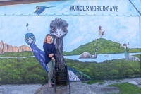 Kristen Williams added this mural to the park when she took over running Wonder World from her father, Buddy Mostyn, in 2017. (Rachal Russell/Community Impact Newspaper)