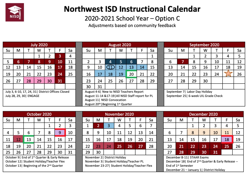 Nisd Calendar 2022 23 Northwest Isd Considers Later Start Date For 2020-21 District Calendar |  Community Impact
