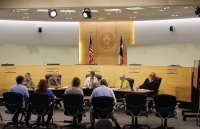 Travis County commissioners participated in budget hearings during the fiscal year 2018-19 budget process. (Taylor Jackson Buchanan/Community Impact Newspaper)