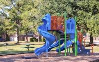 The neighborhood features two play areas. (Adriana Rezal/Community Impact Newspaper)