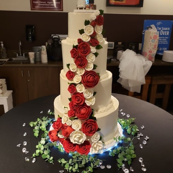 The bakery creates many custom baked goods, including wedding cakes. (Courtesy Vernele's Bayou Bakery)