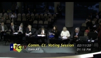 Work group members—including Geoffrey Burkhart, Texas Indigent Defense Commission executive director; District Attorney Margaret Moore; County Attorney David Escamilla; County Court-at-Law Judge Elisabeth Earle; and Amanda Woog, Texas Fair Defense Project executive director—recommended a series of bond reforms at a Feb. 11 Travis County Commissioners Court meeting. (Courtesy Travis County)