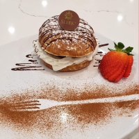 Sleek Chocolatier & Cafe offers a variety of chocolate dishes such as the Dark Chocolate with Hazelnuts Choco Burger ($7.99), which features fondant dark chocolate with crunchy Italian hazelnuts. (Courtesy Sleek Chocolatier & Cafe)