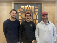 Stephen Polando (left), Nicholas Polando and Michael Spangenberg founded State Forty Eight in 2013. (Alexa D'Angelo/Community Impact Newspaper)