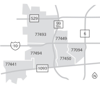 The Katy-area Zip codes.