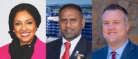 Sadaf Haq, Sai Krishna and Brian Livingston will appear on the May 2 ballot for the Frisco City Council Place 6 seat. (Courtesy Sadaf Haq/Courtesy Sai Krishna/Courtesy Brian Livingston)
