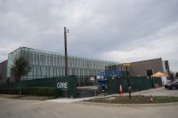 Located on Travis Street in Old Town Coppell, the city’s arts center will hold its grand opening May 14-17. (Gavin Pugh/Community Impact Newspaper)