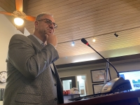 K. Friese representative Joe Cantalupo addressed City Council on Feb. 19. (Brian Rash/Community Impact Newspaper)
