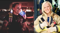 Amanda Erekson (left) became Spring Fire Department's first paid female firefighter in 2015, while Shari Sanchez (right) became Klein Fire Department's first paid female firefighter in January. (Courtesy Spring and Klein fire departments)