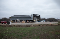 A new Plano police substation will be completed this spring at the southwest corner of McDermott Road and Robinson Road. (Liesbeth Powers/Community Impact Newspaper)