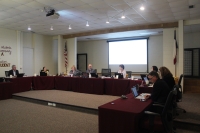 A photo of the Dripping Springs ISD board of trustees