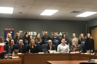 The board of trustees recognized the district's Best Buddies program during a Feb. 25 meeting. (Amy Rae Dadamo/Community Impact Newspaper)