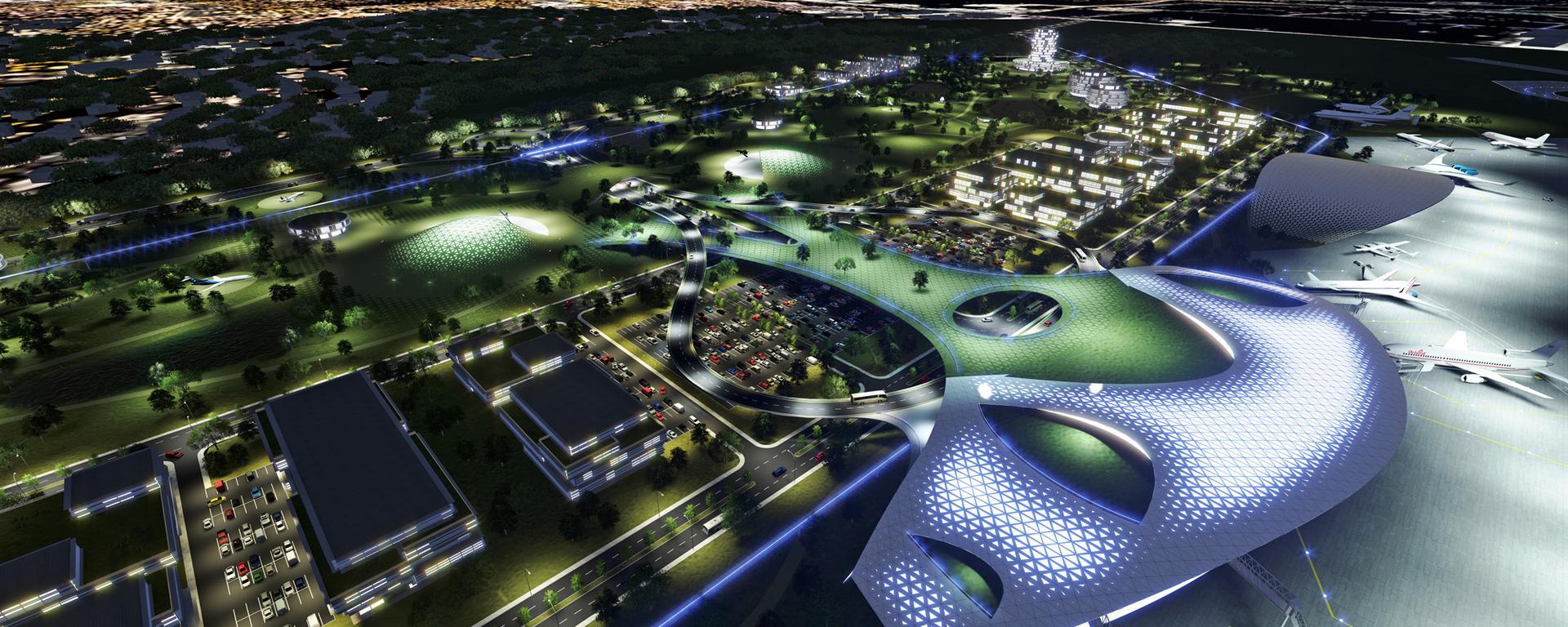 Houston Spaceport, Houston Spaceport rendering, Houston Spaceport stock