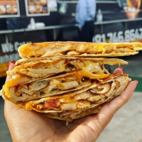 The restaurant specializes in shawarma sandwiches. (Courtesy Abu Omar Halal)