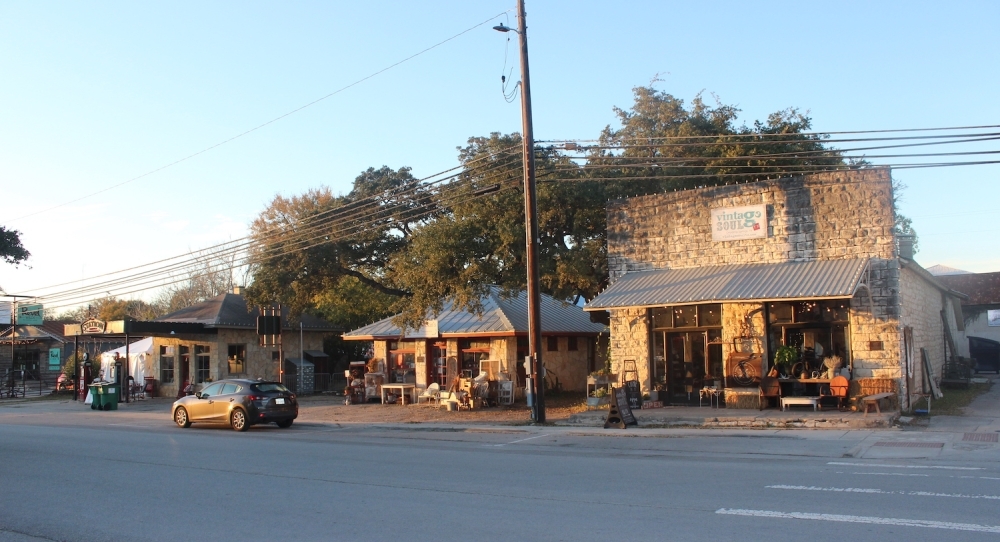 A photo of Dripping Springs' Mercer Street.