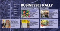 Businesses on Grapevine's Main Street are connecting with each other and brainstorming new ways of doing business during the COVID-19 pandemic. (Graphic by Ellen Jackson/Community Impact Newspaper)