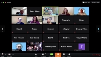 The Humble ISD board of trustees held its first teleconferenced board meeting March 24. (Courtesy Humble ISD via Zoom)