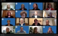 Trustees and district officials held the March 30 meeting over video conference. (Courtesy Zoom)