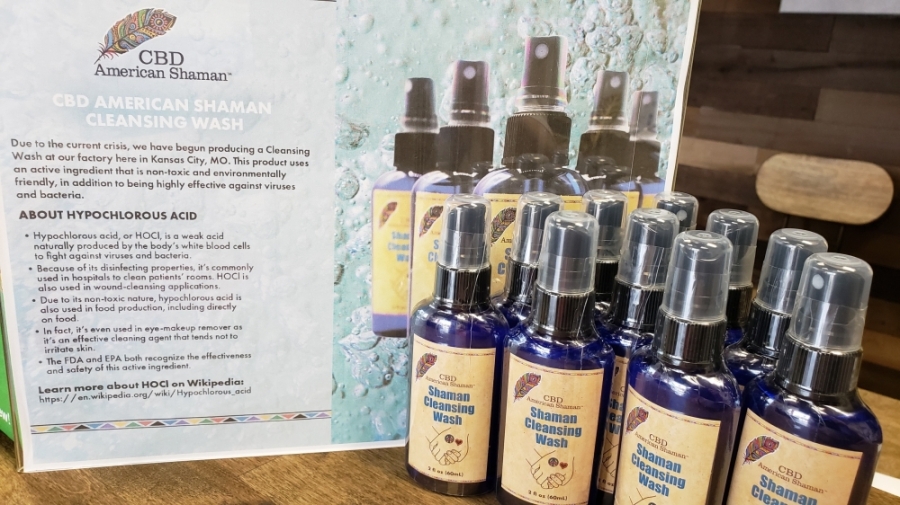 The Shaman cleansing wash sold at Bay Area Natural Wellness contains hypochlorous acid, one of eight active ingredients that the Environmental Protection Agency said can prevent, destroy, repel or mitigate the novel coronavirus that causes COVID-19. (Courtesy of Bay Area Natural Wellness)