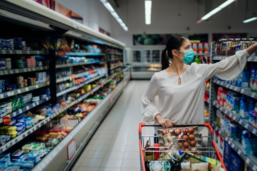 Lewisville, Flower Mound and Highland Village grocery stores are finding ways to supply the community with groceries while preventing the spread of the coronavirus. (Courtesy Adobe Stock)