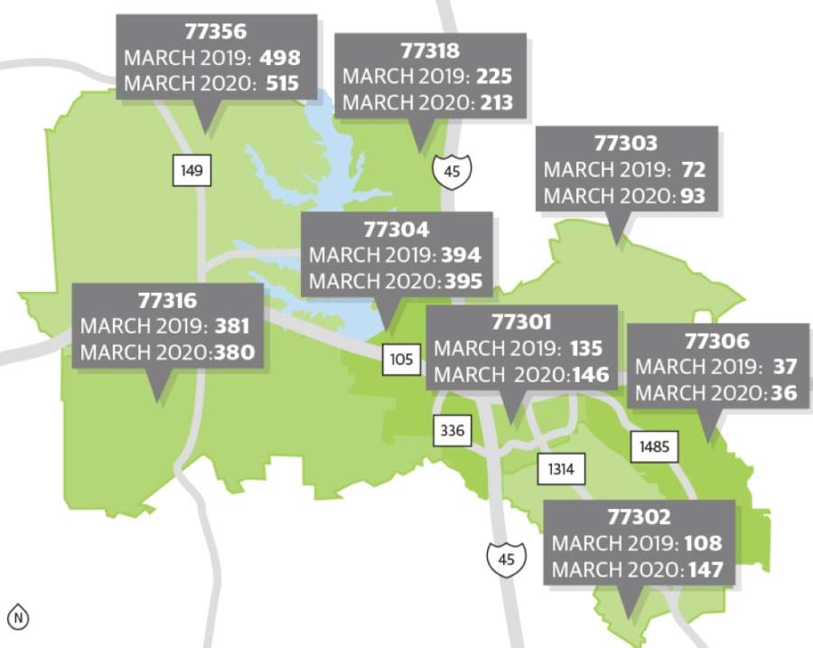 Conroe Zip Code Map Check Out March Real Estate Data For Conroe, Montgomery, Plus This Month's  Featured Neighborhood: Pinewood Forest, 77304 | Community Impact