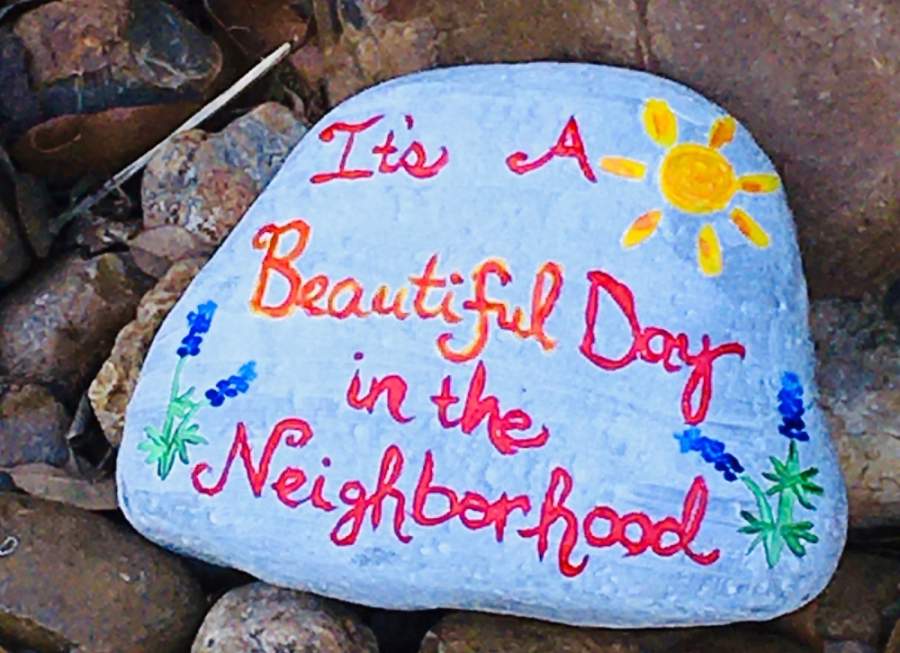 Circle C Ranch residents have been painting stones and placing them along local sidewalks and trails. (Courtesy Laurie Lejeune)