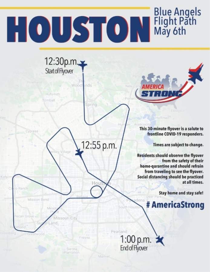 Look Up Houston Blue Angels To Salute Covid 19 Responders With 30 Minute Flyover May 6 Community Impact Newspaper