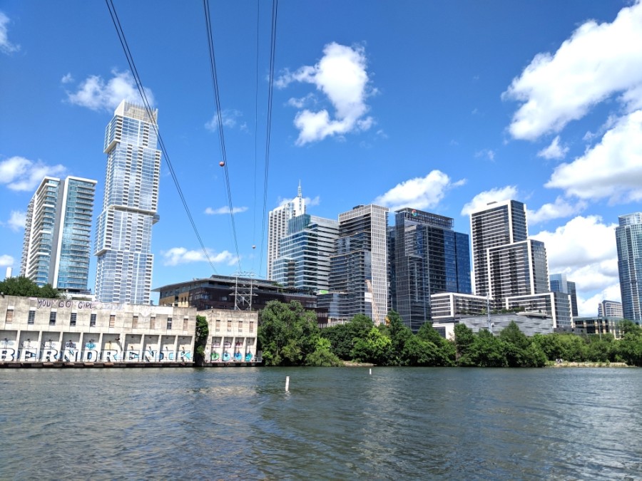 A view of Downtown Austin from Lady Bird Lake (Iain Oldman/Community Impact Newspaper)