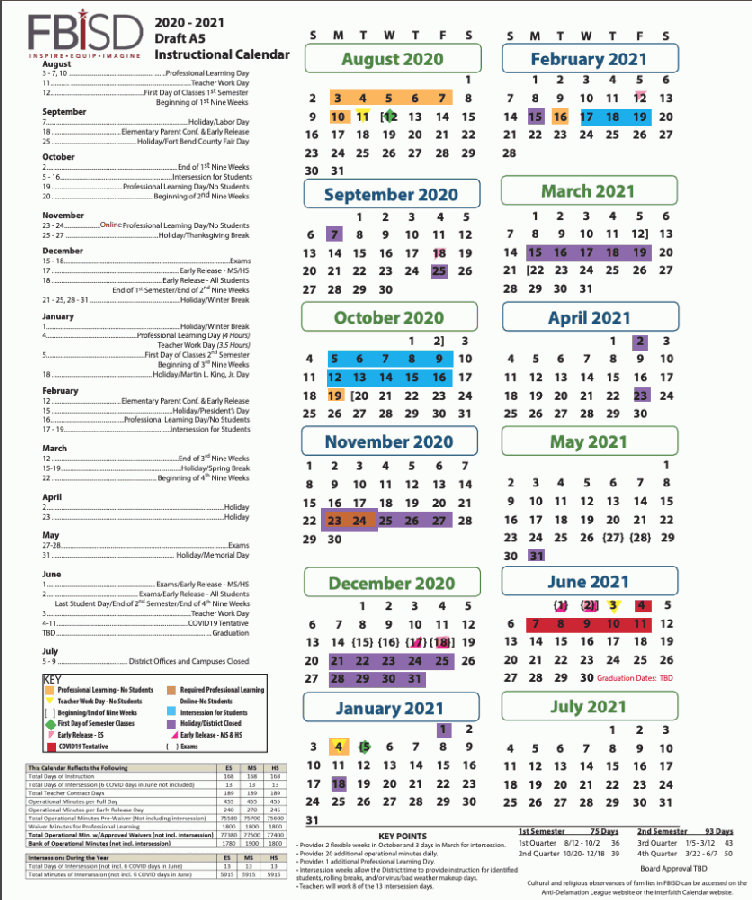 Fbisd 2021 Calendar Printable March