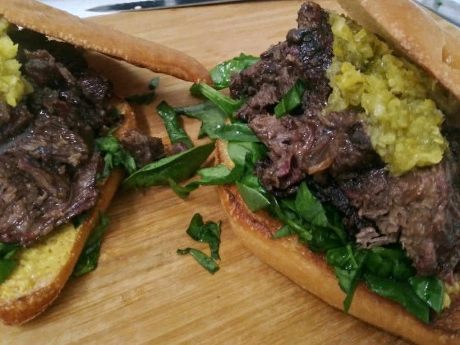 Urban Cravings features a menu of dishes from around the world, including a beef cheek sandwich. (Courtesy Urban Cravings)
