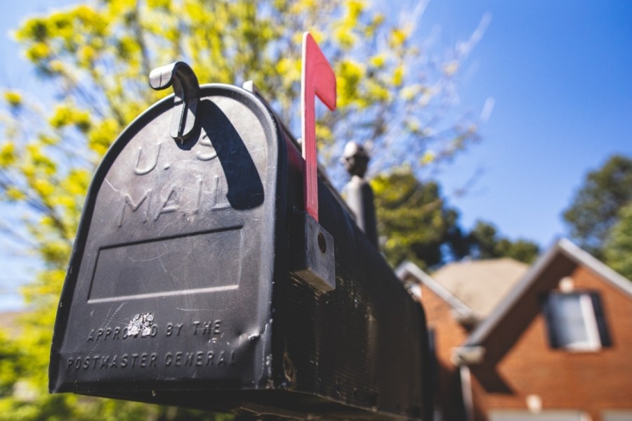A photo of a mailbox