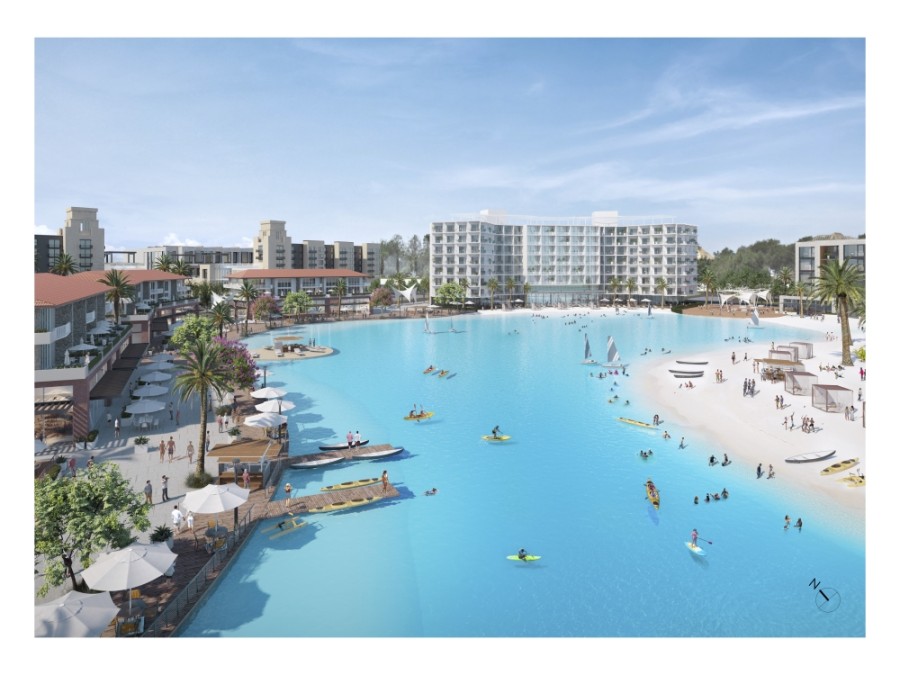 The public-access lagoon will serve as the centerpiece for more than 1 million square feet of commercial development, including a full-service hotel and conference center planned for the property. (Rendering courtesy city of Leander)