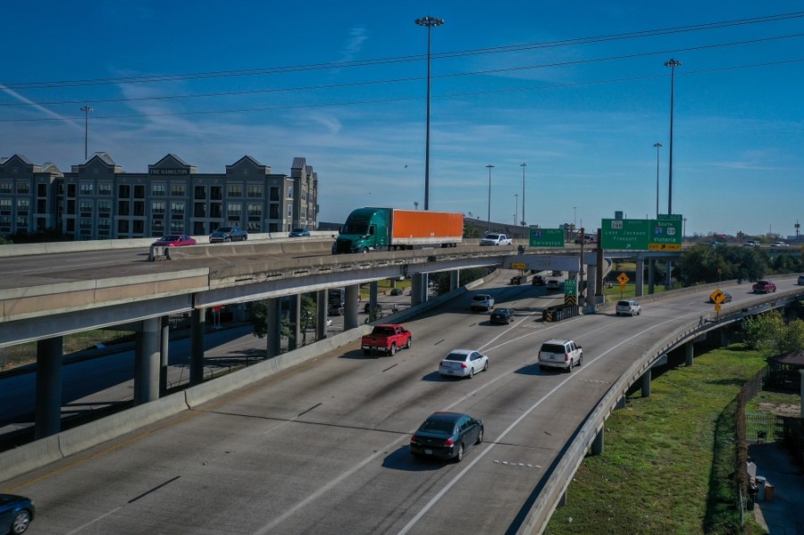The North Houston Highway Improvement Project proposed rerouting I-45 through the East End and Fifth Ward, leaving the Pierce Elevated abandoned. (Nathan Colbert/Community Impact Newspaper)