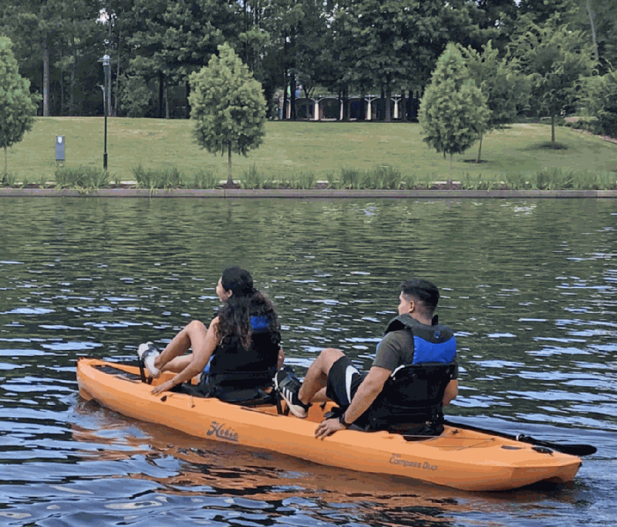 Kayak lessons are offered Fridays in February. (Courtesy The Woodlands Township)