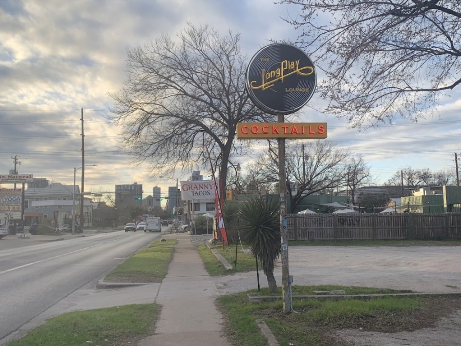 Photo of The Long Play Lounge sign