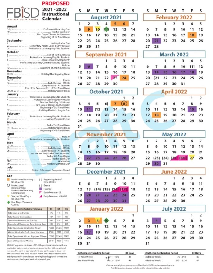Fort Bend Isd Calendar 2022 23 Fort Bend Isd Approves 2021-22 School Calendar | Community Impact