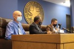 Humble City Council voted unanimously at the Feb. 25 City Council meeting to appoint Bruce Davidson, left, to fill the vacant Place 3 seat. (Kelly Schafler/Community Impact Newspaper)