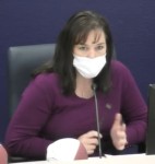 Gilbert Public Schools Governing Board Member Lori Wood expresses her concerns about parts of the proposed school calendars for 2022-23 and 2023-24. (Screen shot from YouTube)