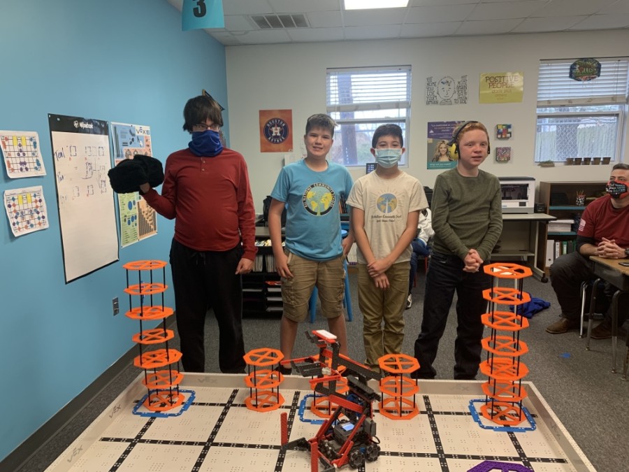 A team of All Nations and Journey school students recently competed inn the VEX IQ robotics challenge co-hosted by Clemson University. (Courtesy All Nations Community School)