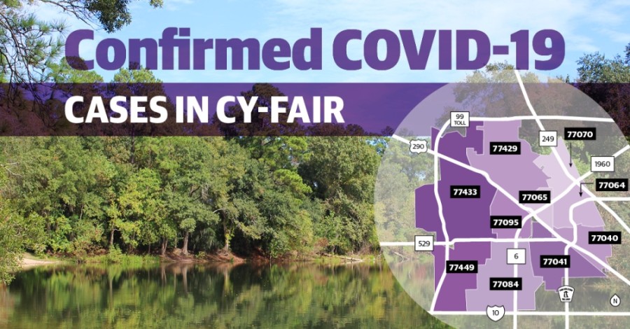 Harris County continues to report more confirmed COVID-19 cases in the Cy-Fair area. (Community Impact staff)